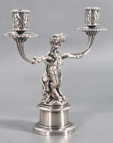 Satyr kandelaber jugendstil - kandelaber,