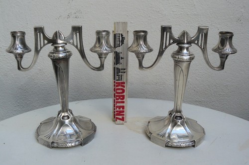 Jugendstil kerzenhalter paar - kerzenhalter,