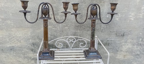 Antikes paar kerzenständer - antikes,