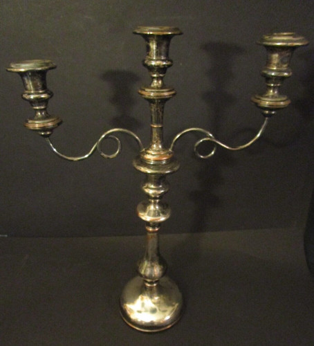 Versilberter kerzenleuchter - versilberter,