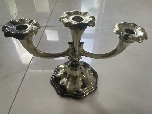Kandelaber silber flammig - kandelaber,