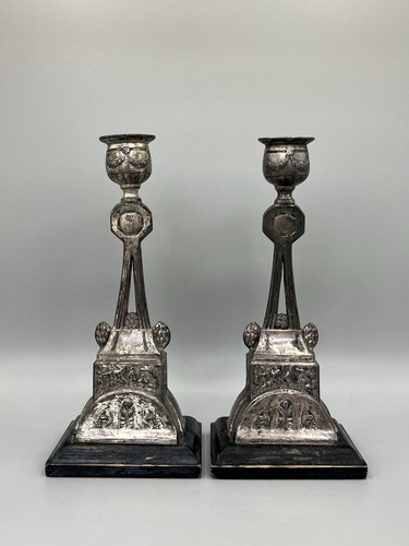 Jugendstil altar leuchter - 2x,